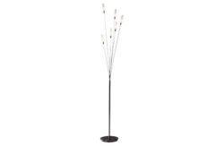 HOME Hyatt 6 Light Floor Lamp - Black Chrome.